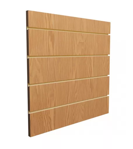 10 x Oak Slatwall Panels - 1.2m x 1.2m