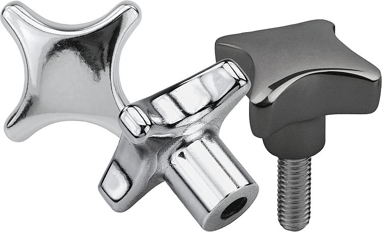 K0146 - Palm Knobs In Stainless Steel Four Hole Types Size 6-12mm