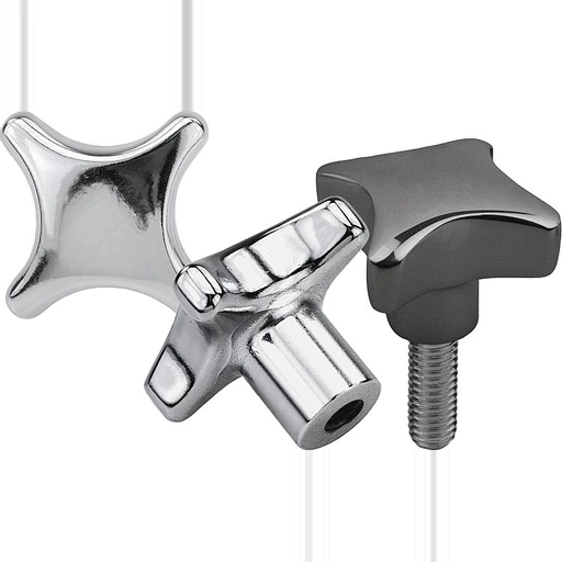 K0146 - Palm Knobs In Stainless Steel Four Hole Types Size 6-12mm