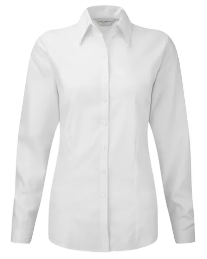 Ladies' Long Sleeve Herringbone Shirt
