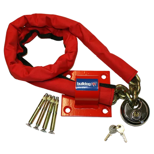 BULLDOG MC30 Chain, Padlock & Wall/Floor Anchor Kit