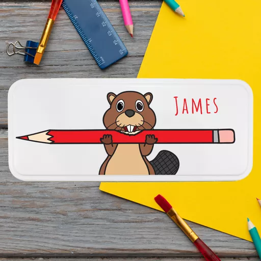 Beaver Pencil Tin