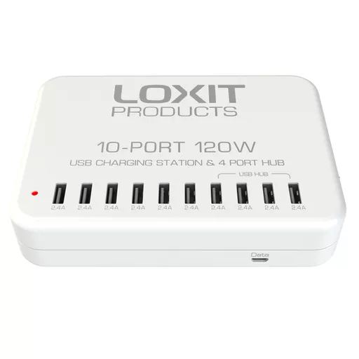 Loxit 7910 Loxit 10 Port USB A Charging Station - 120W