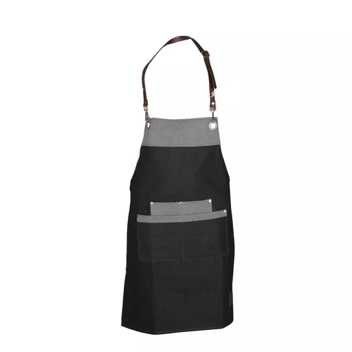 Barbary & Oak Denim Apron with Leather Details