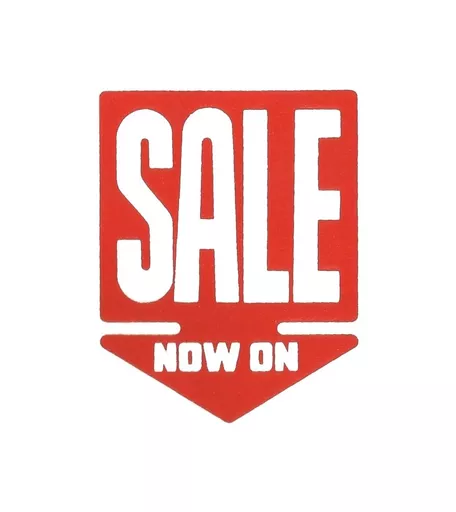 'Sale Now On' Classic Red/White Hanging Sign - 480mm x 600mm
