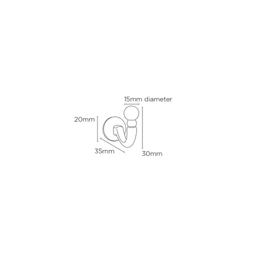 CONTRACT PALMA TIEBACK HOOKS PK 30