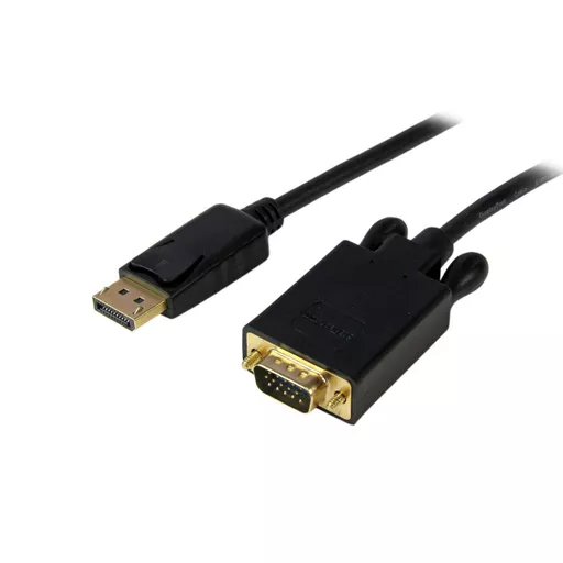 StarTech.com 10ft (3m) DisplayPort to VGA Cable - Active DisplayPort to VGA Adapter Cable - 1080p Video - DP to VGA Monitor Cable - DP 1.2 to VGA Converter - Latching DP Connector