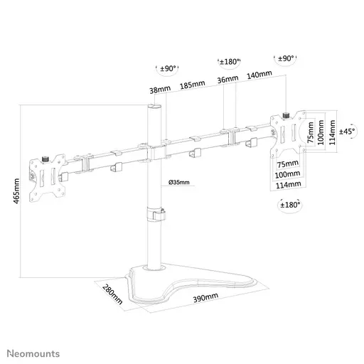 Neomounts monitor desk mount