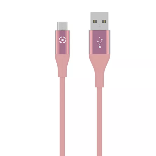 Celly USBMICROCOLORPK USB cable USB 2.0 1 m USB A Micro-USB B Pink