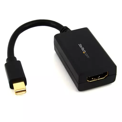 StarTech.com Mini DisplayPort to HDMI Adapter - mDP to HDMI Video Converter - 1080p - Mini DP or Thunderbolt 1/2 Mac/PC to HDMI Monitor/Display/TV - Passive mDP 1.2 to HDMI Adapter Dongle - Upgraded Version is MDP2HDEC