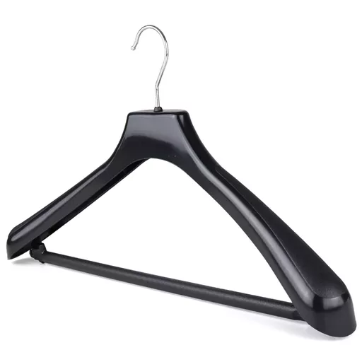 Single Gents Jacket Black Hanger with Bar - 420mm
