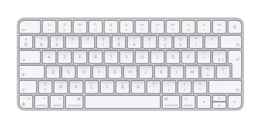 Apple Magic keyboard USB + Bluetooth AZERTY French Aluminium, White