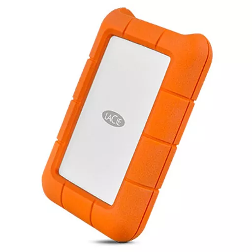 LaCie Rugged USB-C external hard drive 4 TB Orange, Silver