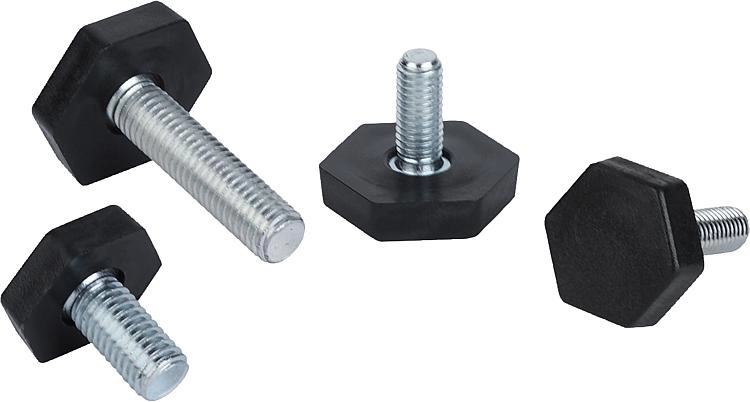 K0676 - Levelling Feet Hexagonal In Steel & Polyamide Size M6-M10