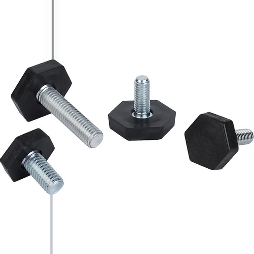 K0676 - Levelling Feet Hexagonal In Steel & Polyamide Size M6-M10
