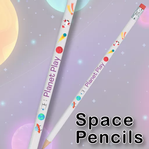 Space Personalised Pencil with Eraser (100 pencils)