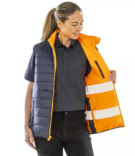 Result Safe-Guard Reversible Soft Padded Gilet