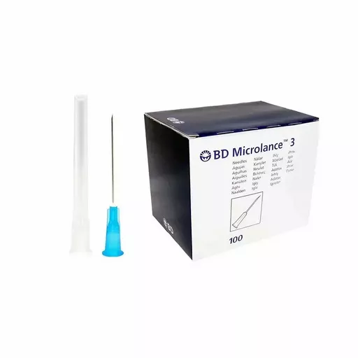 BD Microlance 23G 1 1/4" (30mm) Needle (Long Blue) - X 100