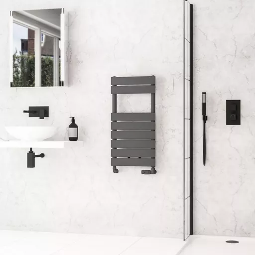 Addington II Towel Rail 790 x 400 Type10 Matt Anthracite