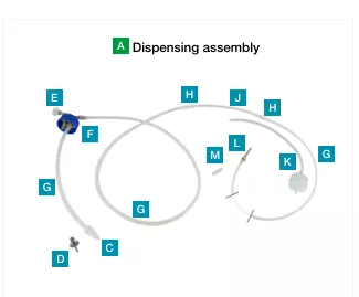 Dispensing assembly GL45 1.6 mm with Y
