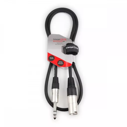 StageCore 6.35mm Stereo Jack Plug to Male XLR Cable
