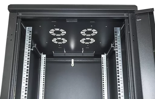 Intellinet 19" Network Cabinet - Free Standing, 42U, 600x600mm (width x depth), Black, Flatpack, Max 1500kg, Multi-Point Door Lock, One Lock Per Side Panel, Usable Depth 123 to 373mm, IP20 rated, Rack, Steel