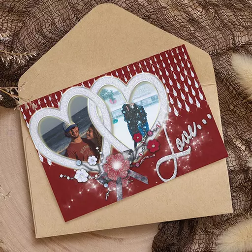 Diamonds Are Forever - Personalised Photo Folded Card