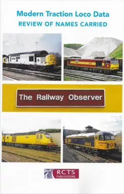 Modern Traction Loco Data: Review of Names Carried (RCTS)
