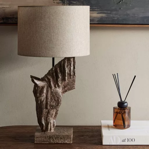 Delia Horse Lamp with Shade
