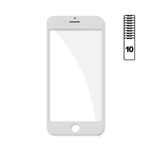 4-in-1 Digitizer (Glass + Frame + Digitizer + OCA + Polarizer) (10 Pack) (CERTIFIED) (White) - For iPhone 6S