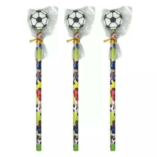 Football Pencil with Round Eraser  (Order in Packs for Discount)