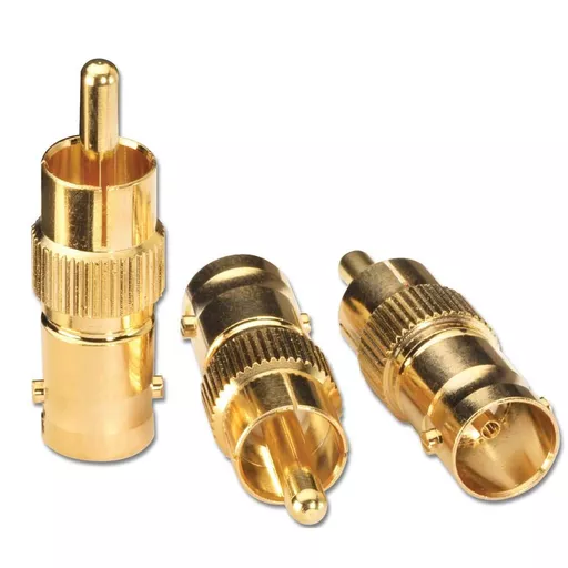 Lindy BNC Female to Phono Male Adapter (3 Pack)