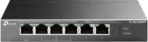 TP-Link 6-Port Gigabit Desktop Switch with 3-Port PoE+ and 1-Port PoE++