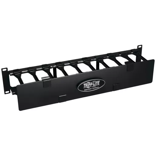 Tripp Lite SRCABLEDUCT2UHD SmartRack 2U High Capacity Horizontal Cable Manager - Finger duct with dual-hinge cover