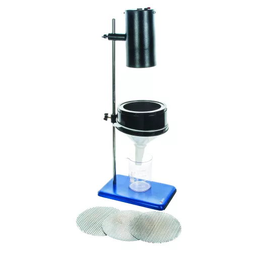 Funnel, Tullgren, supplied with coarse and fine meshes, glass collection dish, lamp and 1.5 m 3-core cable, for use on AC mains