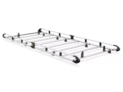 Nissan Interstar 2022-2024 L3, H2 Twin Rear Doors - ULTI Rack+ (Aluminium) - 8 Bar Roof Rack