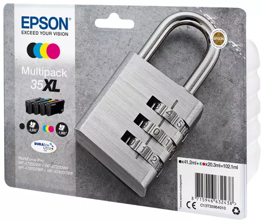 Epson C13T35964010/35XL Ink cartridge multi pack Bk,C,M,Y high-capacity 41,2ml + 3x20,3ml Pack=4 for Epson WF-4720