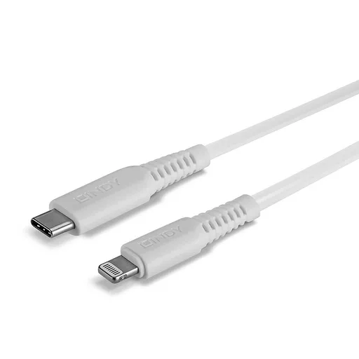 Lindy 1m USB Type C to Lightning Cable, White