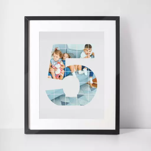Personalised Photo Wall Art - 5 Years