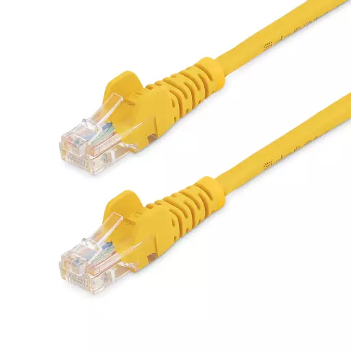 StarTech.com Cat5e Ethernet Patch Cable with Snagless RJ45 Connectors - 0.5 m, Yellow