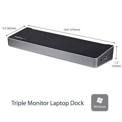 StarTech.com Triple-Monitor USB 3.0 Docking Station - 1x HDMI - 2x DisplayPort