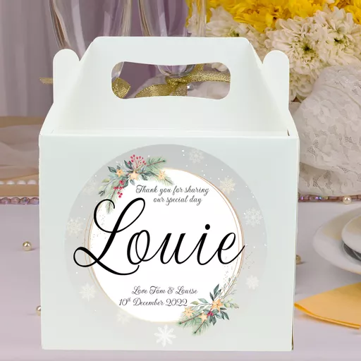 Children's Christmas Wedding Activity Box with Christmas Flowers