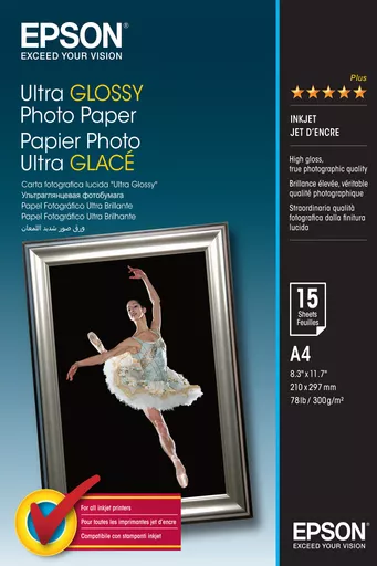 Epson Ultra Glossy Photo Paper - A4 - 15 Sheets