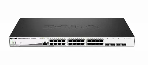 D-Link DGS-1210-28MP network switch Managed L2 Gigabit Ethernet (10/100/1000) Power over Ethernet (PoE) 1U Black, Grey