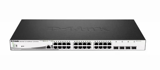 D-Link DGS-1210-28MP network switch Managed L2 Gigabit Ethernet (10/100/1000) Power over Ethernet (PoE) 1U Black, Grey