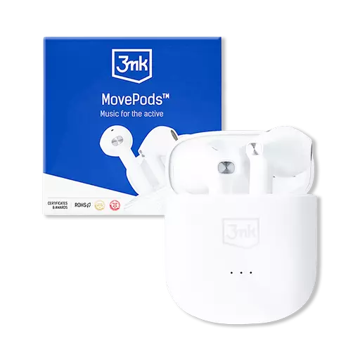 3mk - MovePods (White) - Long-Life Wireless Earphones