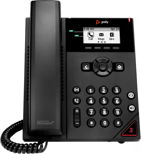 POLY VVX 150 2-Line IP Phone and PoE-enabled