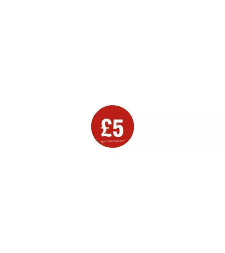 '£5' Round Hanger Tickets - 100mm (Pack of 100)