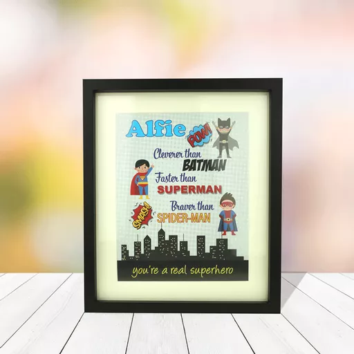 Superhero 10 x 8 Framed Picture