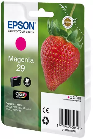 Epson C13T29834010/29 Ink cartridge magenta, 180 pages 3.2ml for Epson XP 235/335